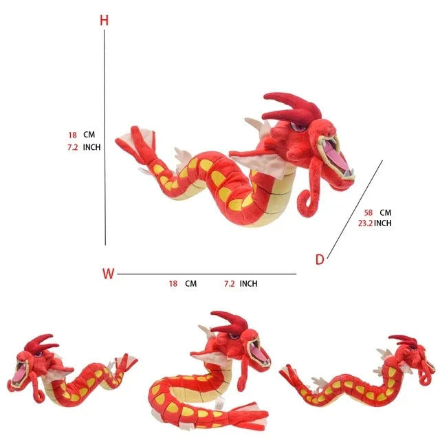 Pokemon Large Pet Pok é Mon Plush Earth Turtle Huangyan Wolf Soloya Fierce Carp Dragon Spray Fire Dragon Toy Doll, Plush Toy Chi