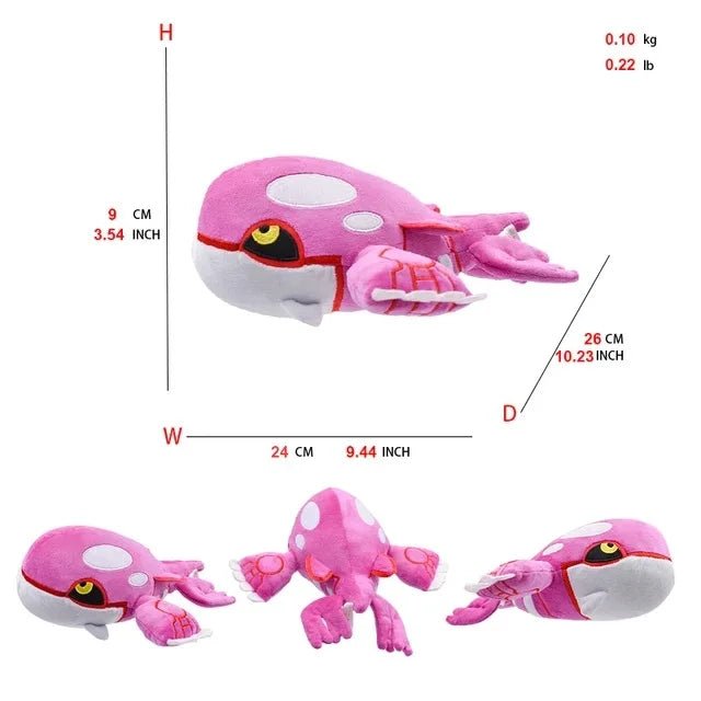 Pokemon Large Pet Pok é Mon Plush Earth Turtle Huangyan Wolf Soloya Fierce Carp Dragon Spray Fire Dragon Toy Doll, Plush Toy Chi