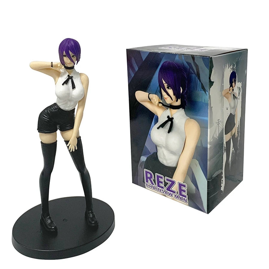 13cm/5.12in Chainsaw Man Anime Figure Reze Noodle Stopper Figure Demon Reze Action Figure PVC Adult Collection Model Doll Toys