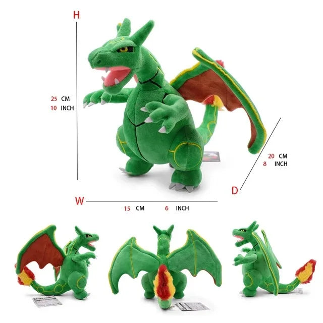 Pokemon Large Pet Pok é Mon Plush Earth Turtle Huangyan Wolf Soloya Fierce Carp Dragon Spray Fire Dragon Toy Doll, Plush Toy Chi