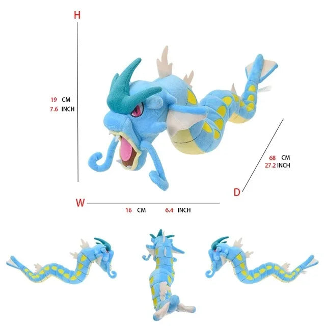 Pokemon Large Pet Pok é Mon Plush Earth Turtle Huangyan Wolf Soloya Fierce Carp Dragon Spray Fire Dragon Toy Doll, Plush Toy Chi